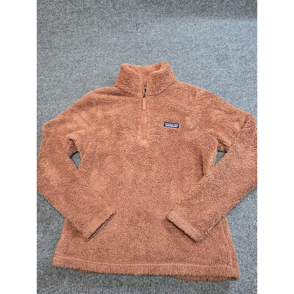 Patagonia Jacket Womens Small Brown Los Gatos Fleece 1/4 Zip Sherpa Pullover